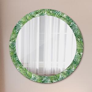Kulaté dekorační zrcadlo na zeď Tropická dlaň