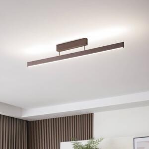 Lucande Stropní svítidlo Smart LED Mylosh, káva, Tuya, stmívatelný, Hnědá / rez, Obývací pokoj / jídelna, Hliník, Moderní