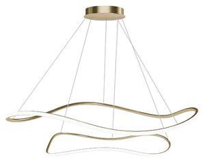 Toolight Toolight, závěsná lampa 80cm, 61W, 3000K, LHJ017-CP2, zlatá, OSW-50007