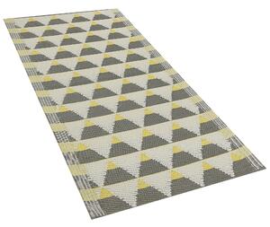 Venkovní koberec 60 x 105 cm šedožlutý HISAR