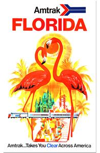 Retro cedule - Florida Travel Poster
