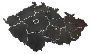 Vylen pěnová mapa ČR nástěnka Černá 2150x1200mm
