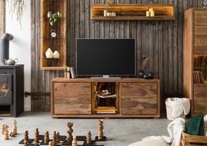 BARK Televizní stolek z akátového dřeva 175x40x63 přírodní, lakovaný
