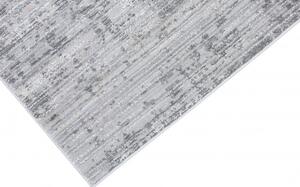 Makro Abra Moderní kusový koberec COMO PS01A Proužky světle šedý Rozměr: 80x150 cm