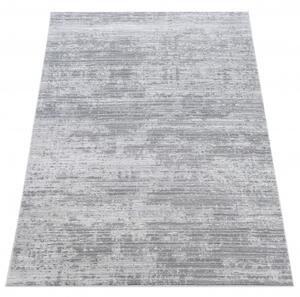 Makro Abra Moderní kusový koberec COMO PS01A Proužky světle šedý Rozměr: 80x150 cm