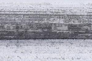 Makro Abra Moderní kusový koberec COMO PS01A Proužky světle šedý Rozměr: 80x150 cm