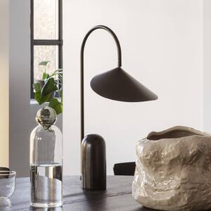 Ferm LIVING Stolní lampa Arum, černá, mramor, ocel, 50 cm