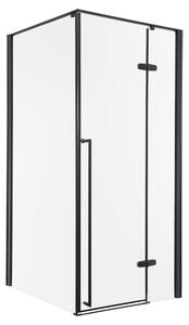 Novoterm Čtvercový sprchový kout NV-Long 80x80 černá/transparent - bez vaničky