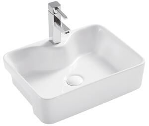 Hydroland Keramické umyvadlo na desku Andromeda 48x37 cm, bílé