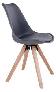 House Nordic Jídelní židle Bergen (Židle v šedé barvě s nohami z přírodního dřeva)