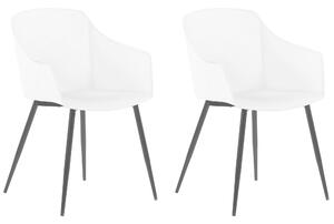 Sada 2 bílých jídelních židlí FONDA