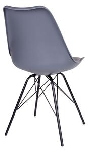 House Nordic Jídelní židle Oslo (Židle v šedé barvě s černými nohami)