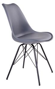 House Nordic Jídelní židle Oslo (Židle v šedé barvě s černými nohami)