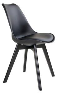 House Nordic Jídelní židle Viborg (Židle v černé barvě s nohami z černého dřeva)