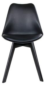 House Nordic Jídelní židle Viborg (Židle v černé barvě s nohami z černého dřeva)