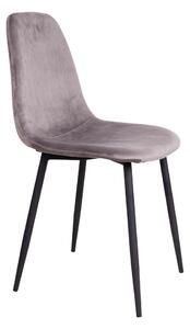 Designová jídelní židle Myla, šedá, černé nohy