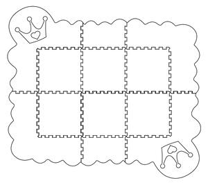 Vylen Designová puzzle podlaha Princess Růžová