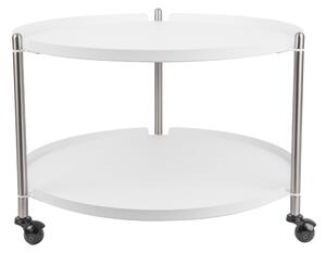Select Time Bílý konferenční stolek s kolečky Vadre