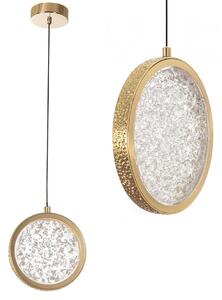 Toolight Rea, Křišťálový Závěsný Lustr LED G089-1CP Złota, OSW-09706