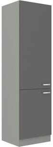 Vysoká kuchyňská skříň policová 60x210 cm 06 - HULK - Béžová lesklá