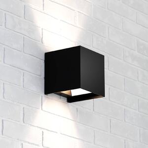 MCJ Zuza 2 nástěnné svítidlo, černá, kov, čtyři křídla, 10 cm, G9, stmívatelný, Černá, Obývací pokoj / jídelna, Hliník, Moderní, Nástěnné svítidlo / světlem dolů