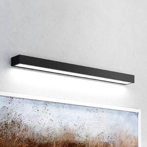 Koupelnové nástěnné svítidlo Vola LED, IP44, černé, 4 000 K, šířka 80 cm