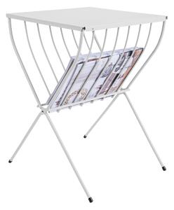 Select Time Bílý kovový odkládací stolek Ropon