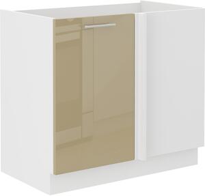 Spodní rohová skříňka do kuchyně 90x82 cm GOREN - Cappucino lesklá