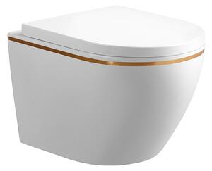 BPS-koupelny Závěsná WC mísa se SoftClose sedátkem HYD-4709, bílá