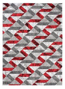 Makro Abra Kusový koberec moderní MAYA Q544A WHITE červený šedý bílý Rozměr: 180x250 cm