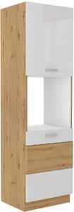 Vysoká kuchyňská skříň na vestavnou troubu 60x210 cm GOREN - Bílá lesklá