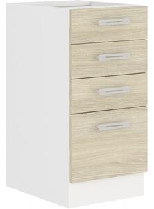 Šuplíková kuchyňská skříňka 40x82 cm 10 - ZERO - Bílá