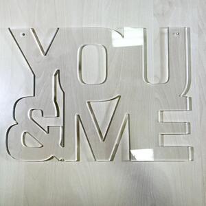 Akrylový dekorační nápis - YOU&ME