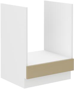 STL 60 cm skříňka na vestavný sporák LARA Barevné provedení: Bílá / Cappucino lesk