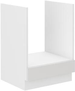 STL 60 cm skříňka na vestavný sporák LARA Barevné provedení: Bílá / Bílý lesk