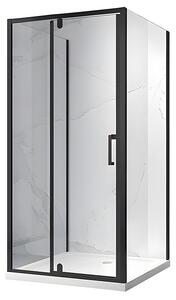 BPS-koupelny 3-stěnný obdelníkový sprchový kout HYD-OK23E 110/dveře x 100/zástěna cm, černý - bez vaničky