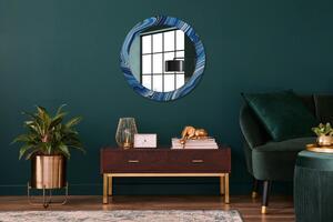 Kulaté dekorační zrcadlo na zeď Modrý mramor