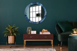 Kulaté dekorační zrcadlo na zeď Modrý mramor