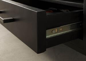 SUNNY Televizní stolek Palisandr 178x45x50 černý, lakovaný