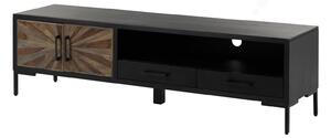 SUNNY Televizní stolek Palisandr 178x45x50 černý, lakovaný