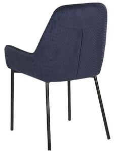 Jídelní židle Sada 2 ks Tmavě modrá LOVERNA