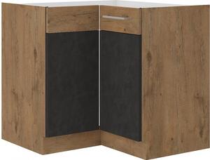Rohová kuchyňská skříňka spodní 83 x 83 cm 02 - VISION - Matera / Dub lancelot
