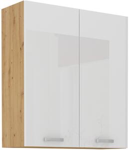 STL 80 cm skříňka horní dvoudveřová ARTISAN (výška 90 cm) Barevné provedení ARTISAN: Cappuccino lesk