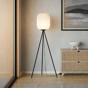 Stojací lampa Belgrave, výška 141,5 cm, černá/bílá, kov