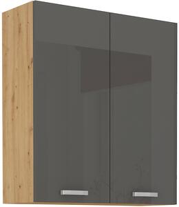 STL 80 cm skříňka horní dvoudveřová ARTISAN (výška 90 cm) Barevné provedení ARTISAN: Cappuccino lesk