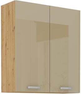 STOLARz 80 cm skříňka horní dvoudveřová ARTISAN (výška 90 cm) Barevné provedení ARTISAN: Cappuccino lesk