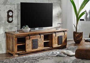 IRON TV stolek 160x50 cm, mango, přírodní