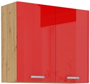STOLARz 80 cm skříňka horní dvoudveřová ARTISAN Barevné provedení ARTISAN: Červený lesk