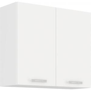 Kuchyňská skříňka závěsná 80 cm 08 - THOR - Bílá lesklá