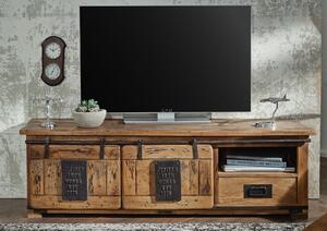 IRON TV stolek 160x50 cm, mango, přírodní